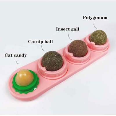 Cat Snacks Treats Licking Sugar Catnip Solid Nutrition Gel Energy Ball Cat Bowls