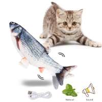 30cm Electronic Cat Toys Fish Catnip Toy USB Charging 3D Simulation Fish Toys For Cats Dog Chewing Playing Interactive Pet Toys