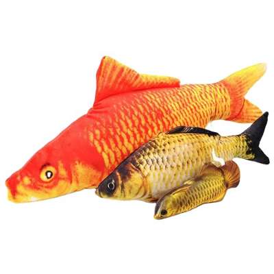 Cat plush toy simulation fish pillow catmint pet cat toy carp clownfish