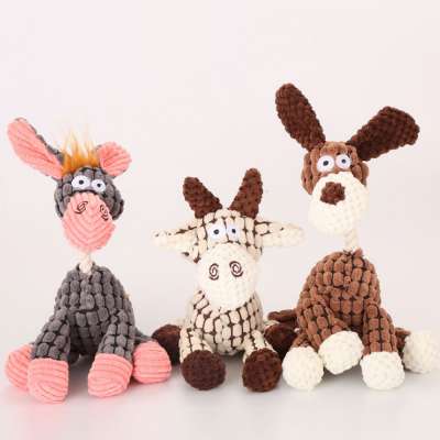 Eco-Friendly Durable Squeaky Animal Stuffedl Pet Doll Toy  Dog Chew Toy