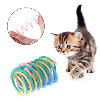 Wholesales Durable  Plastic Cat Spring Toy Playing Toy for Cat